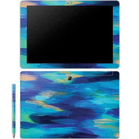 Etta Vee Ocean Blue Brush Stroke Galaxy Book 12in Skin